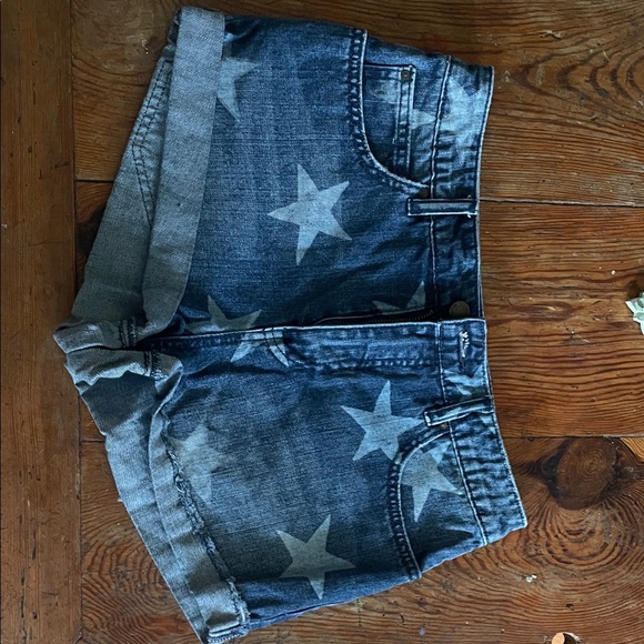 Starry Night Denim Jean Shorts - Picture 1 of 3